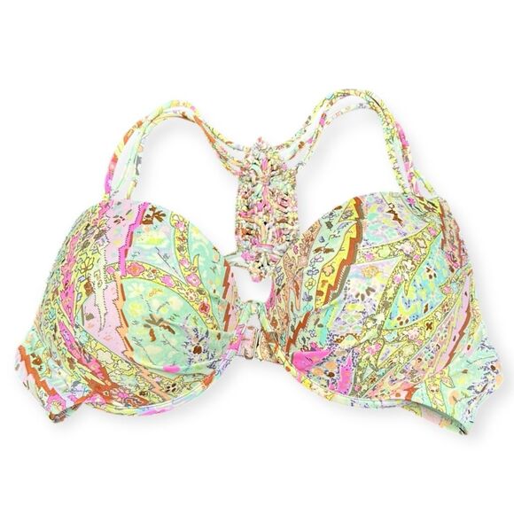 Victoria’s Secret Women’s Black Archives Beach Macrame Halter Push-Up Bikini Top - Picture 4 of 10